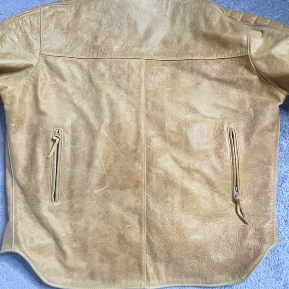 SCHOTT VINTAGE MOTORCYCLE MEN'S LEATHER JACKET  Formula One Racing XXL - Picture 11 of 15